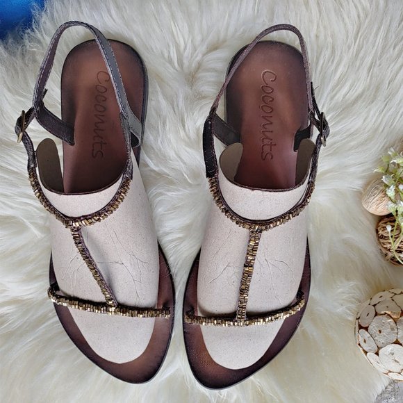Matisse Ankle Strap Flat Sandal Shinny Beads (9 US) - Picture 13 of 14